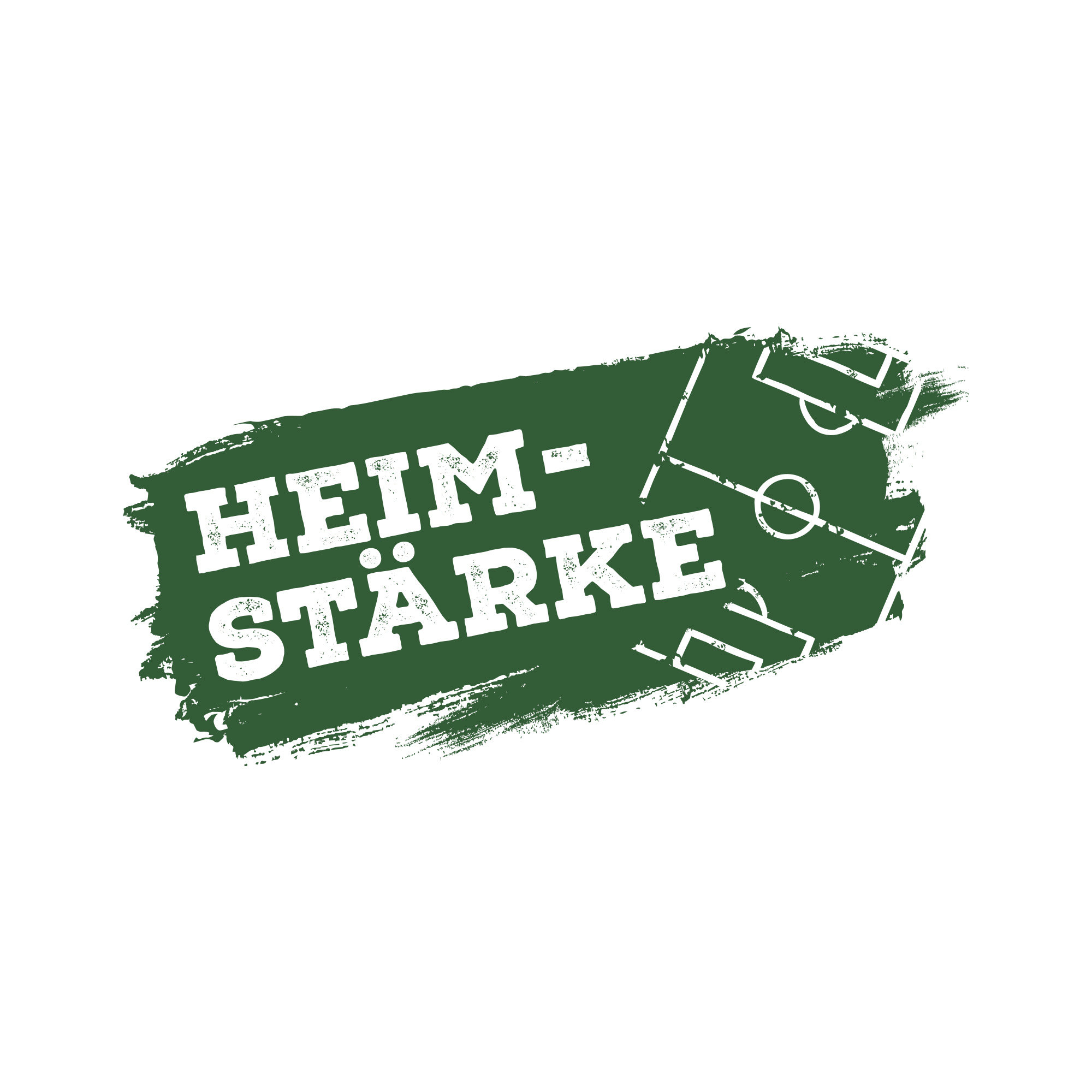 Logo "HEIMSTÄRKE" der DFL Stiftung, bestehend aus dem Schriftzug in Grün auf weißem Hintergrund und einem stilisierten Fußball.