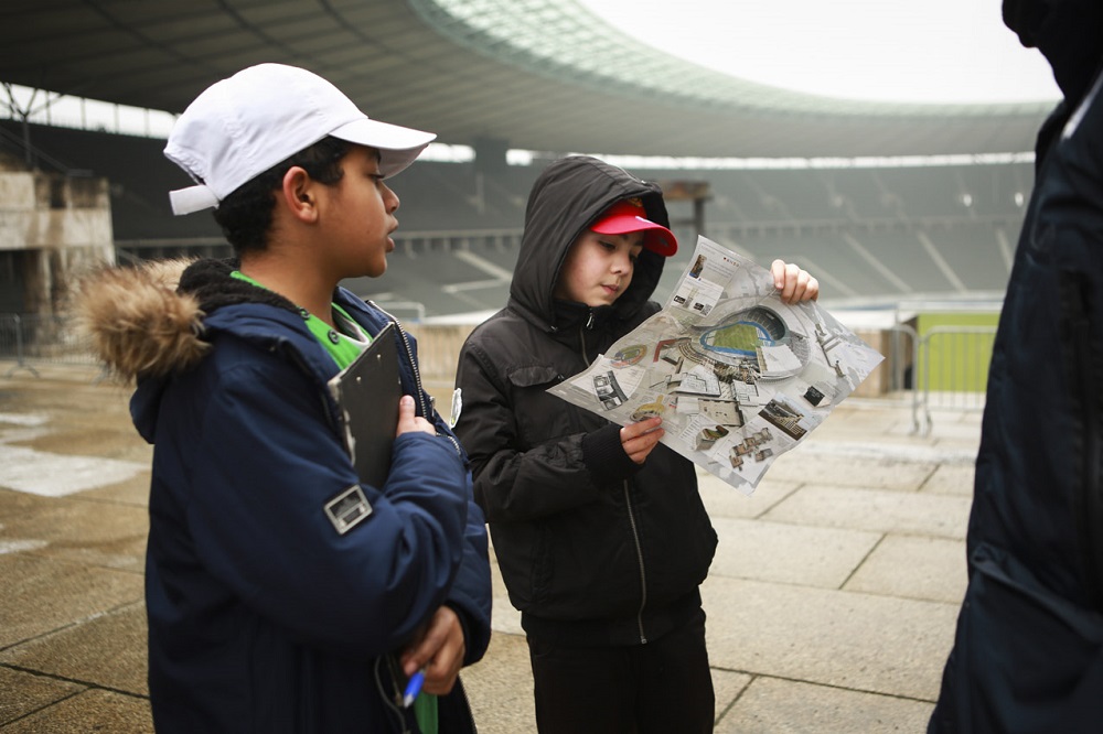 Lernort Stadion, Lernort e.V., Bundesliga Stiftung, Berlin, Olympiastadium, Hertha, Olympic Stadium, Fussball, Football, Alexa Vachon, Workshop, Kinder