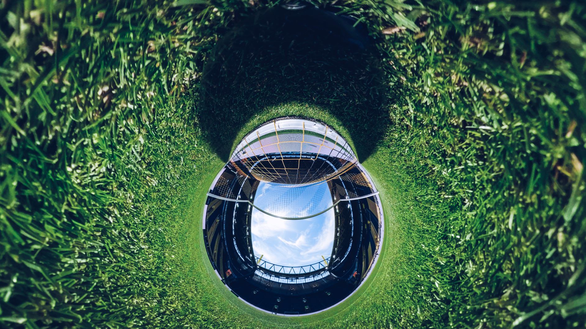 Stadium magnifying glass view