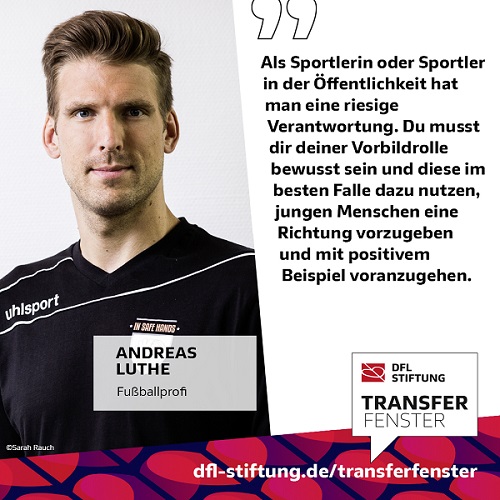 Grafik mit Foto und Zitat von Andreas Luthe