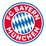 Logo des FC Bayern München: Roter Kreis mit blauem Innenkreis, der von weißen Rauten durchzogen ist. Um den Kreis herum steht in weißen Buchstaben "FC BAYERN MÜNCHEN".