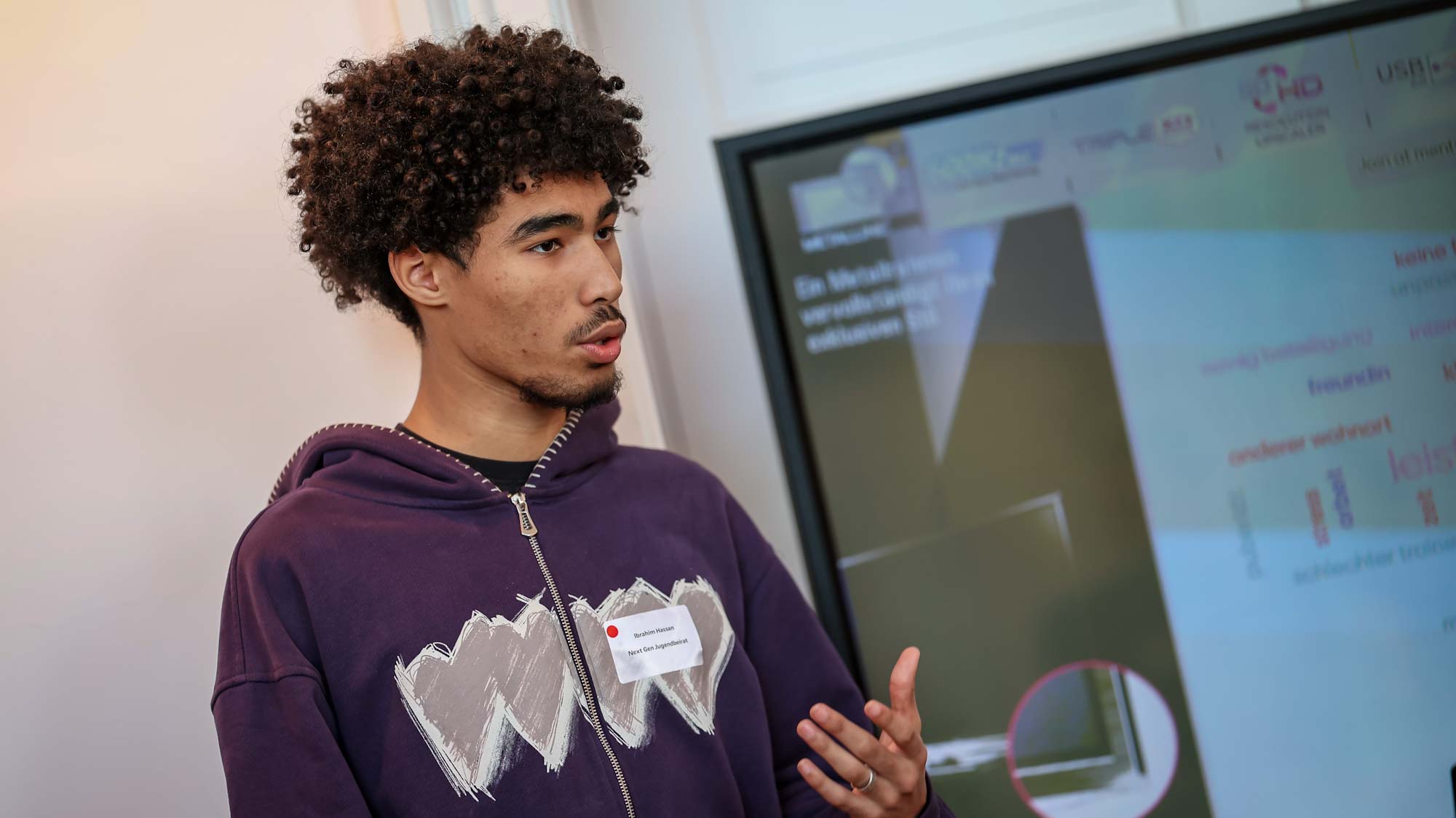 Ibrahim Hassan vom Next Gen Jugendbeirat